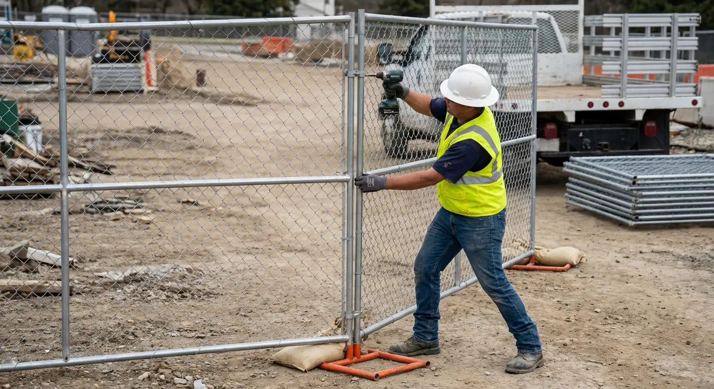 Modular fence reconfiguration system in action in Royal Oak, MI