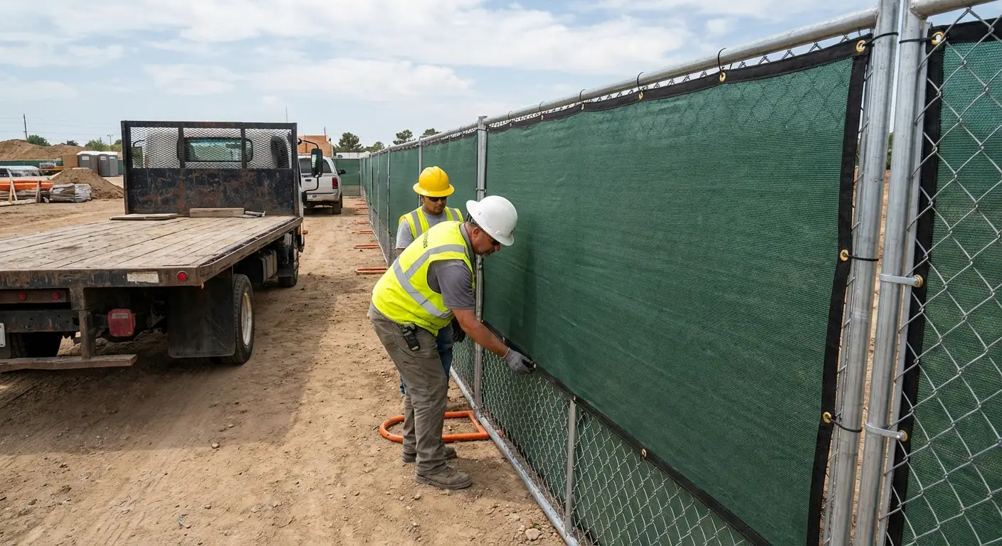 Temporary fence and barricade delivery truck in Royal Oak, MI