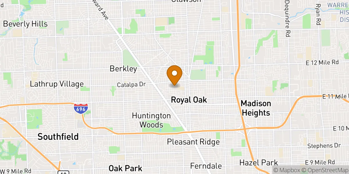  neighborhood map in Royal Oak, MI