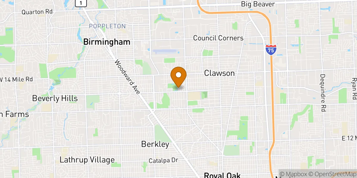  neighborhood map in Royal Oak, MI