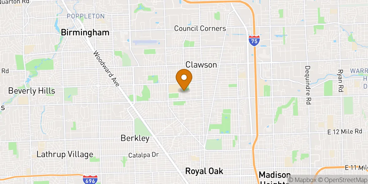  neighborhood map in Royal Oak, MI