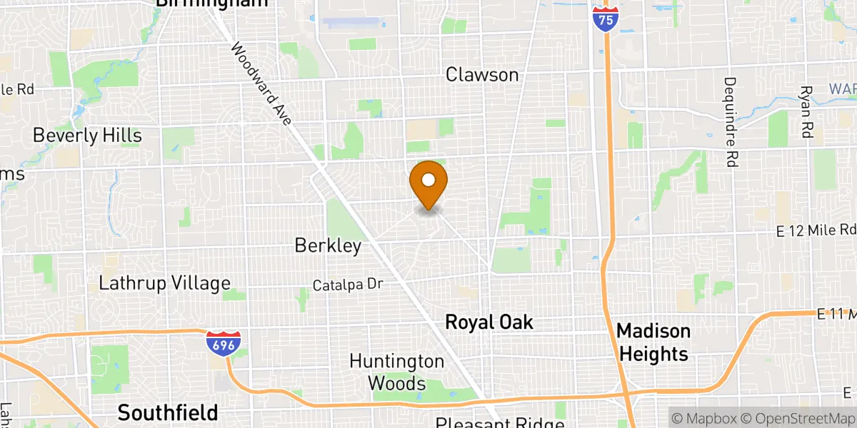  neighborhood map in Royal Oak, MI