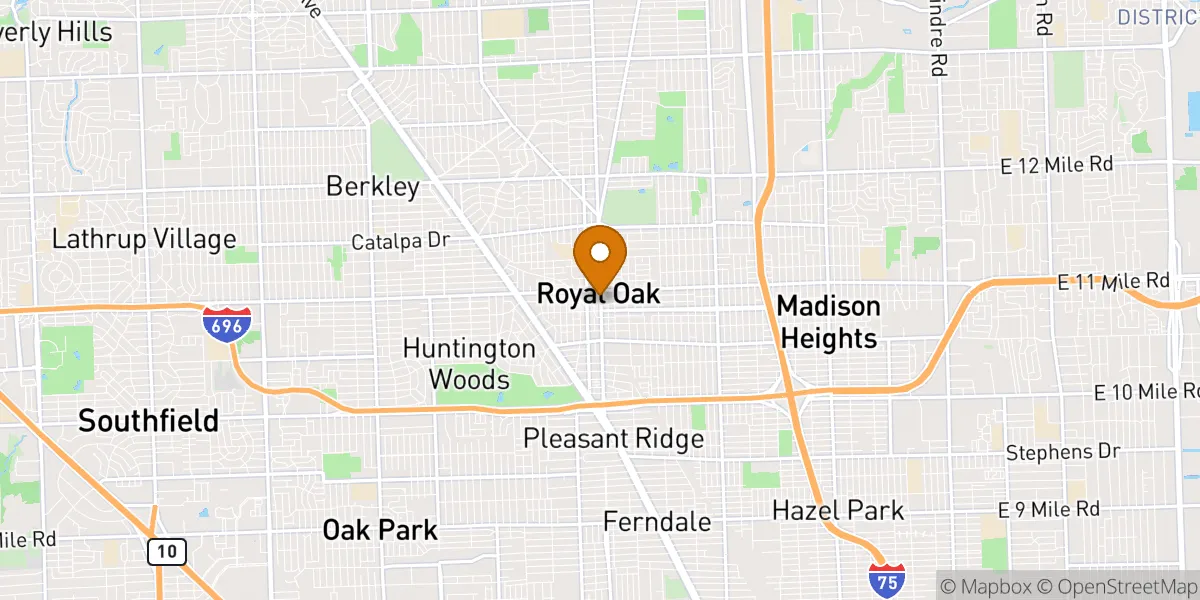  neighborhood map in Royal Oak, MI