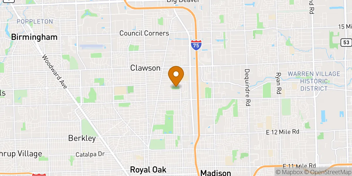  neighborhood map in Royal Oak, MI