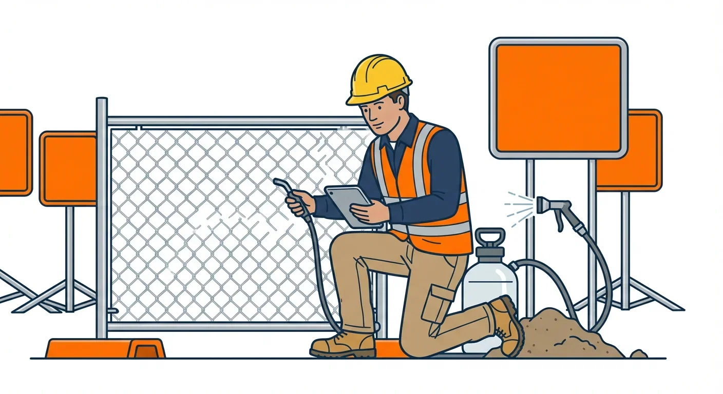 SWPPP Dust Compliance Warning Signs Infographic in Royal Oak, MI