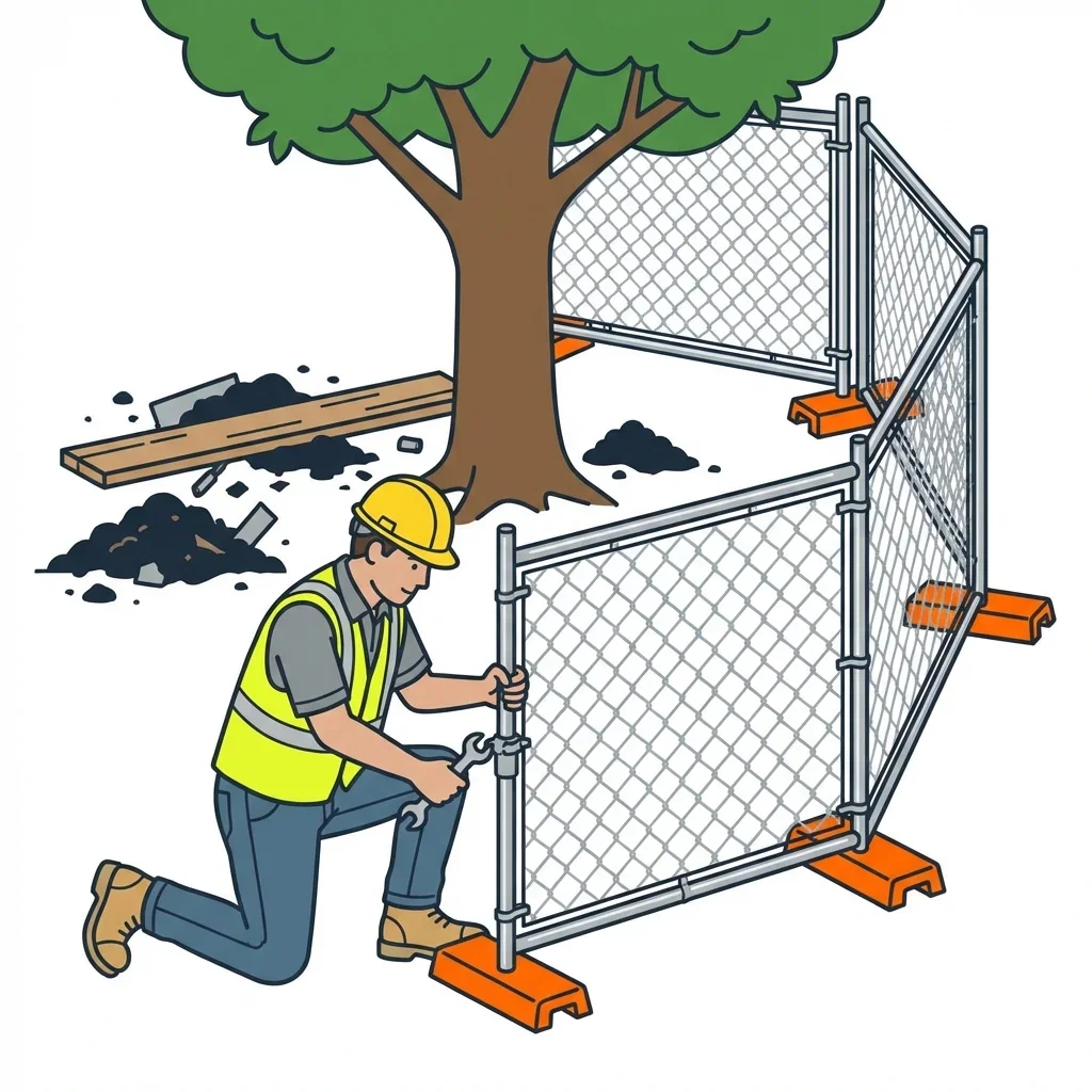 Infographic detailing common tree protection violations and prevention in Royal Oak, MI